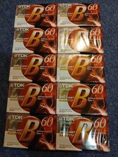 10 X TDK B60 Blank Audio Cassettes Tapes New& Sealed - Normal Position Type 1