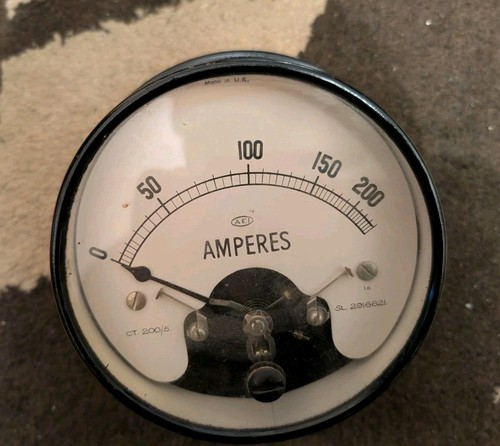 Vintage ammeter 200a - vintage, 0-200a