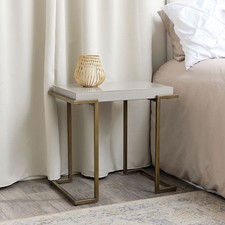 Rectangular Metal Taupe Grey