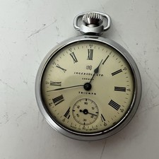 Vintage Pocket  Watch Ingersoll Triumph London Great Britain Not Working