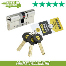 Yale Platinum 3 Star Single Euro Cylinder Lock 40/40 – Nickel-Plated Brass ⭐⭐⭐⭐⭐