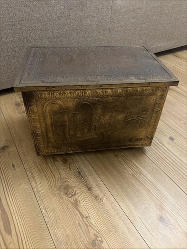 Vintage brass clad wood - vintage,