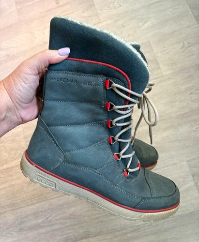 Ecco hydromax leather snow - leather,