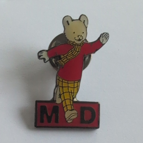 Rupert bear character enamel - rupert,