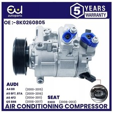 AIR CON AC COMPRESSOR FOR AUDI A4 A4 ALLROAD B8 A5 A6 Q5 08-16 1.8 2.0 8K0260805