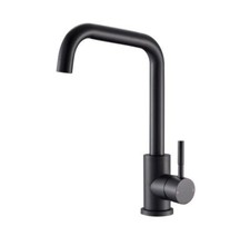 Edge Matt Black Kitchen Sink Mixer Tap Inc All Fittings