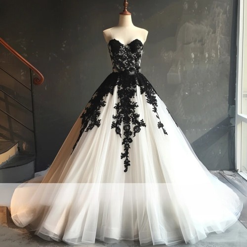 White black gothic wedding - ,