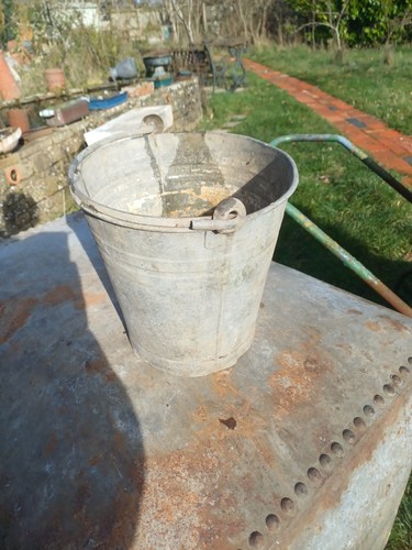 Nice vintage galvanised bucket - vintage,