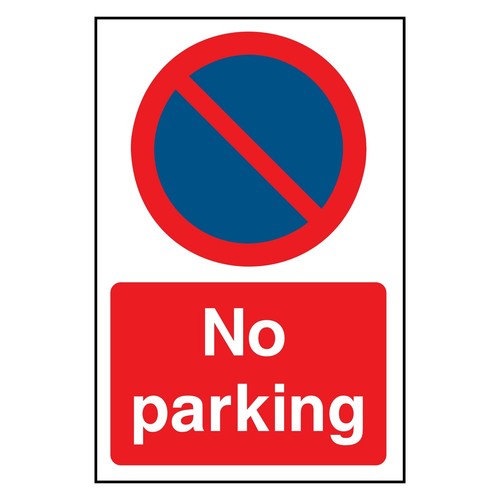 Parking sign sticker - no,