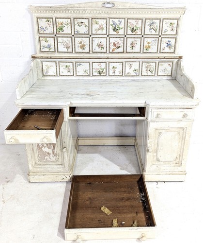 Marble top tiled washstand - marble,