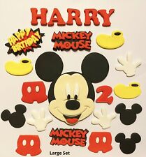 Edible Fondant Mickey Mouse Face Cake Topper Fondant Sugar Paste Decorations