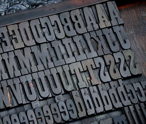 Letterpress wood printing - wood,