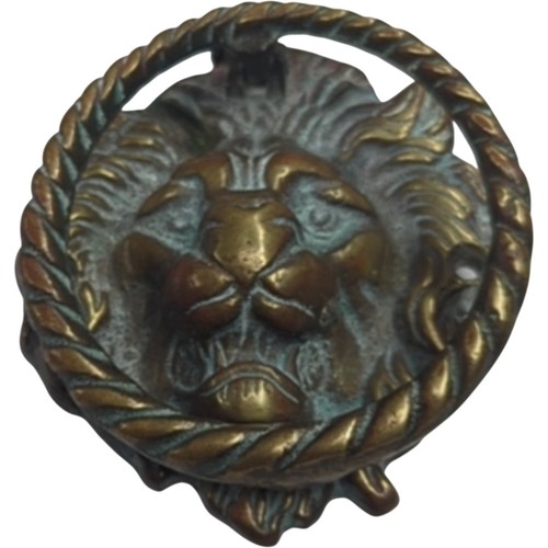 Lion head door knocker antique - head,