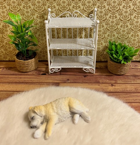 Doll house small white wire - house,