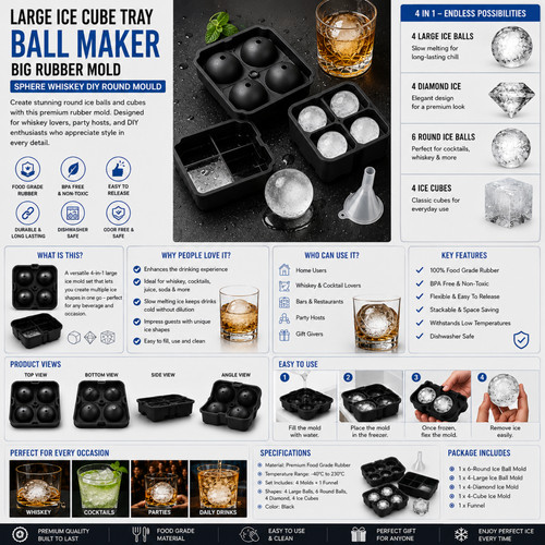 Large ice cube - large, ball