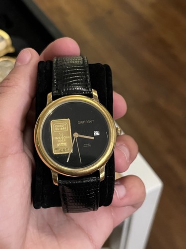 Gold ingot watch - ingot,