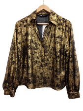 Zara Black & Gold Metallic