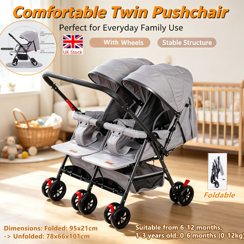 Double stroller foldable twin - double,