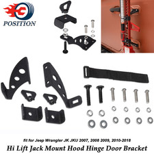 Hi-Lift Jack Mount Bracket Hood & Rear Door Hinge For Jeep Wrangler JK JL 07-21
