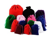50Pcs Velvet Pouch Drawstring Bags Wedding Favours Gift Party Jewellery Packing