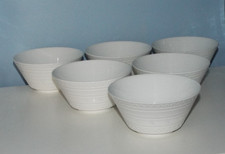 SET OF 6 Wedgwood Intaglio White Bone China Cereal / Soup All Purpose Bowls Rare