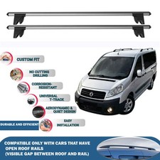 Car Roof Bars Cross Bars for Fiat Scudo 2007-2016, Roof Rack Lockable 2X Grey