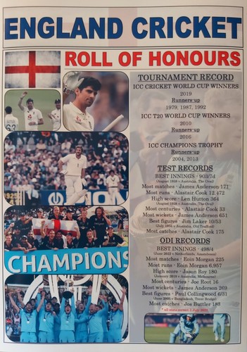 England cricket roll - roll, of