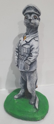 Meerkat army officer figurine - meerkat,