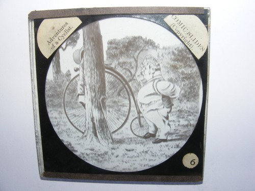 Antique magic lantern glass - antique,