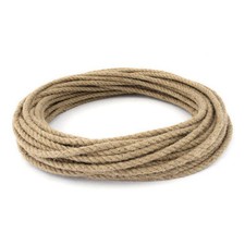5m of 6 mm Natural Jute Hessian Rope Twisted Cord Garden Decking Art Craft DIY