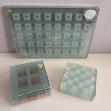 Pair Of Clear Glass Placemats