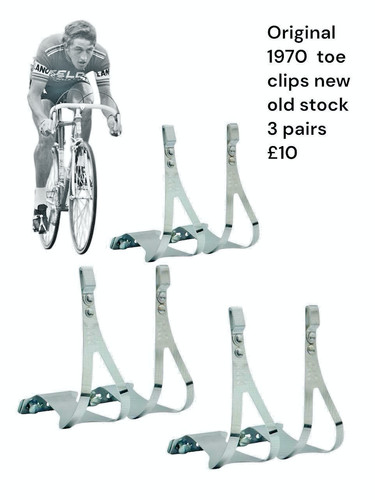 Chrome vintage toe clips - toe,