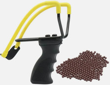 Slingshot Catapult outdoor hunting game Ammo Pistol Grip