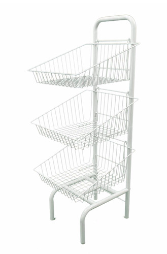 Basket stand tier - 3, white