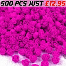 500 Foam Mini Roses WHOLESALE Heads Buds Small Flowers Wedding Home Party UK