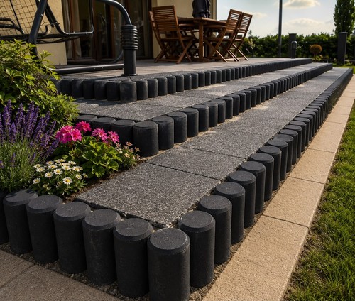 Concrete garden palisade - garden,