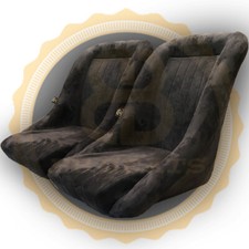 Pair BB1 Suede Alcantara Classic Car Clubman Bucket Sports Seats + Runners 