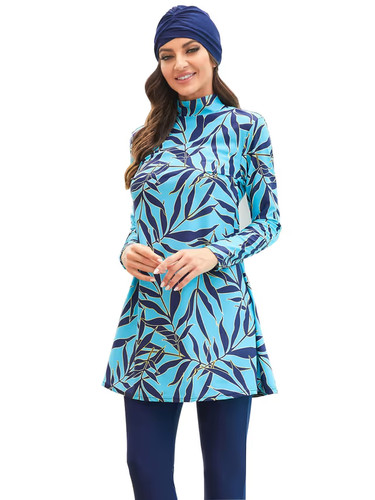 Size medium blue leaf - blue,