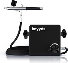 imyyds 40PSI Airbrush Kit with Compressor, Stepless Adjustable Air Brush Kit wit