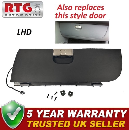 Black glove box door - black,