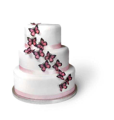 Cake toppers black - toppers, pink