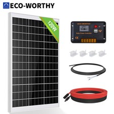 ECO-WORTHY 120W 12V Solar Panel Kit Battery Charger Controller Trailer Campervan