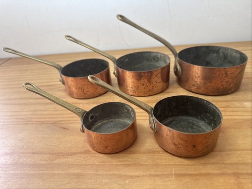 French brass copper pans - pans, with