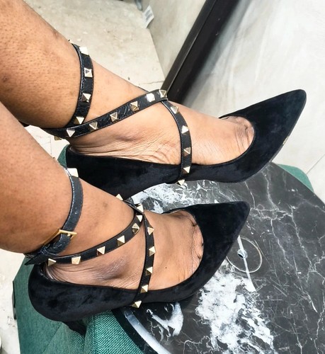 Valentino rockstud velvet - valentino,