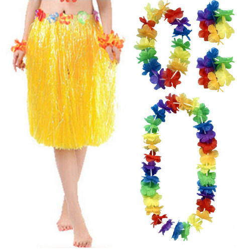 Hawaiian hula grass skirt - grass,