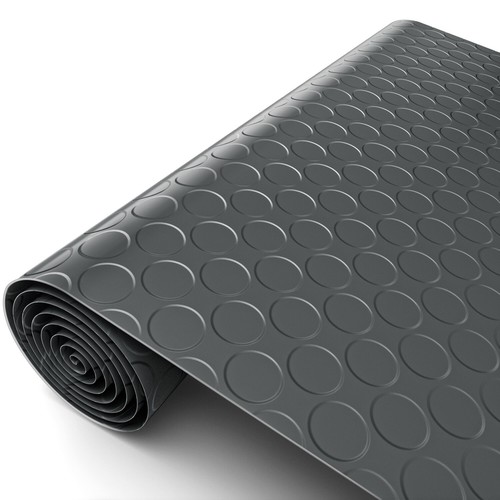 Grey garage floor mat vinyl - floor,