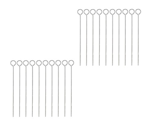 20x metal bbq barbecue skewers - metal,