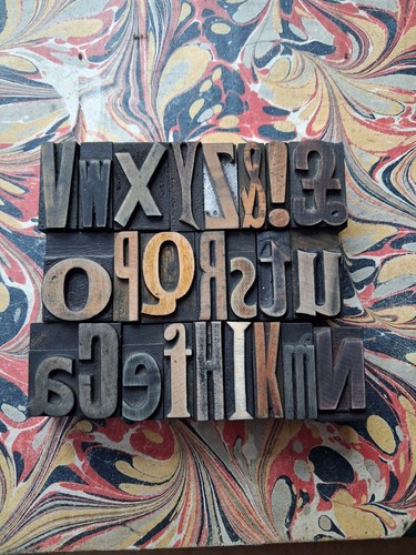 Vintage wooden letterpress - wooden,