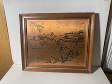 Vintage Copper Engraved Horses