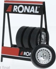 IXO 1:18 Scale Ronal Turbo Matte Chrome Set of 4 Wheels